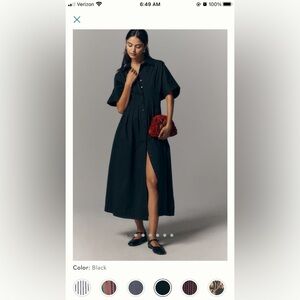 Anthropologie nwot Black Maxi Dress xxs